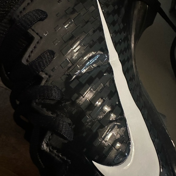 Nike Alpha cleats 11.5 Excellent condition black and white - Picture 8 of 12